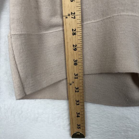 ZARA Sweater Women's Sz S Beige Wide Cuffed Raglan Scoop Comfort Morocco L/S - Picture 6 of 9